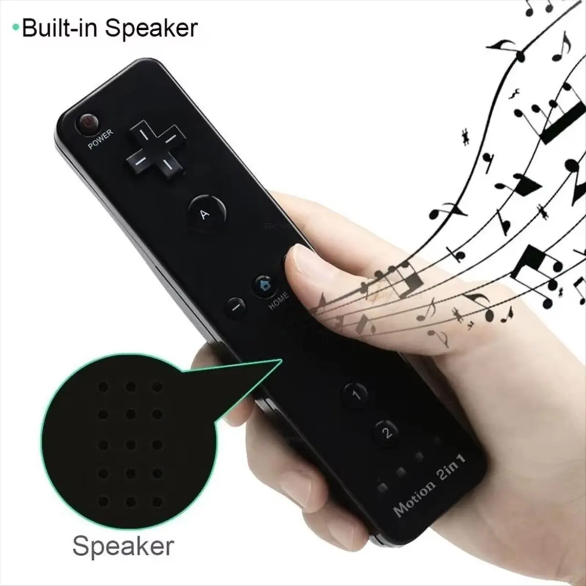 Control Remoto Inalámbrico A06R con Bluetooth para Consola Wii / Wii U, con Motion Plus, Nunchuck y Correa para la Muñeca