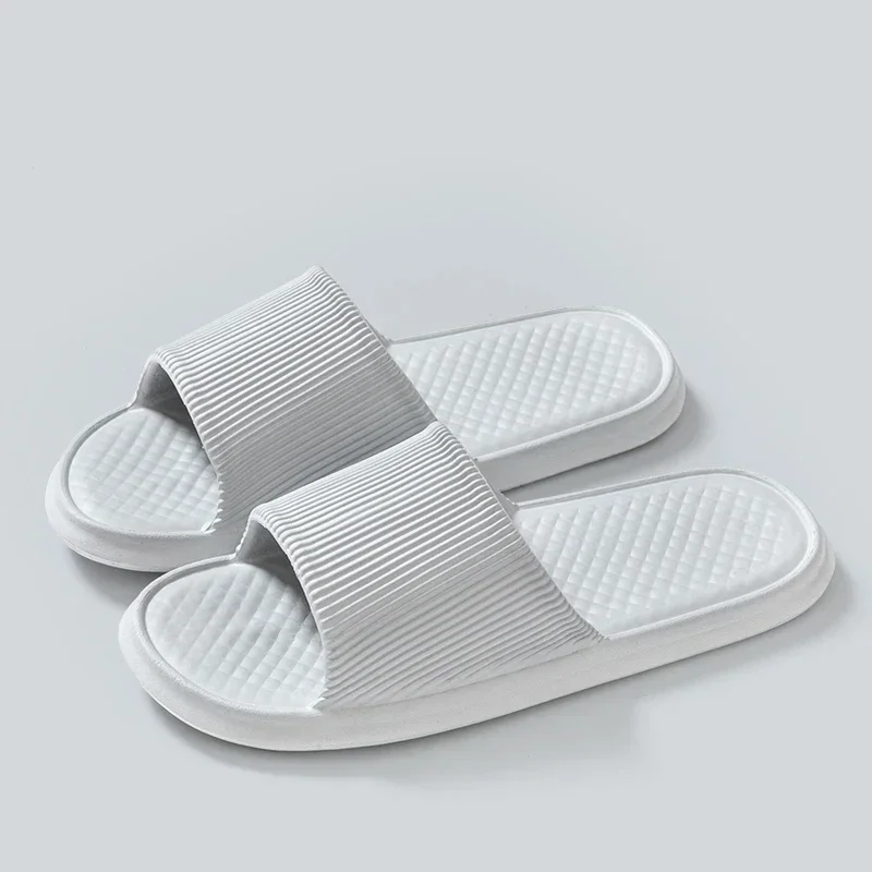 New Summer Concise Men Slippers Couple Indoor Non-slip Soft Sole Slides Lithe Cosy Sandals Women Shoes Ladies\' Home Flip Flops