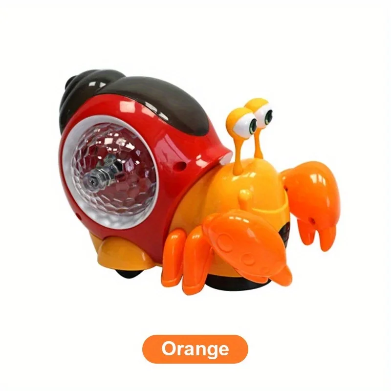 Rompecabezas eléctrico universal para niños, caracol, ermitaño, cangrejo, música ligera, rompecabezas eléctrico desmontable, juguete de educación temprana sin batería