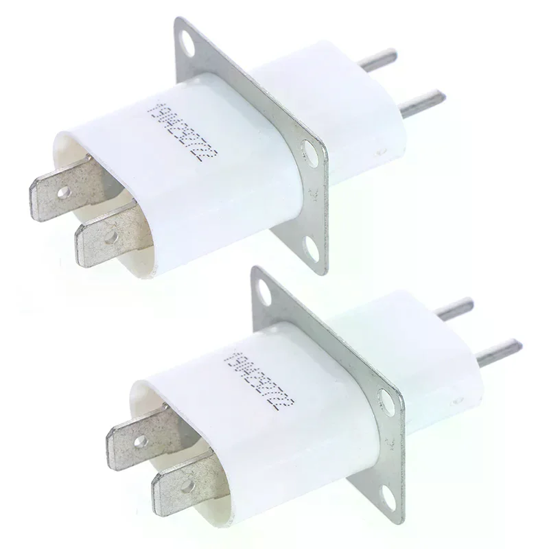 2pcs Electronic Microwave Oven Magnetron w/ Through-core Capacitor Pin Sockets Converter Home Microwave Magnetron Sockets Pins