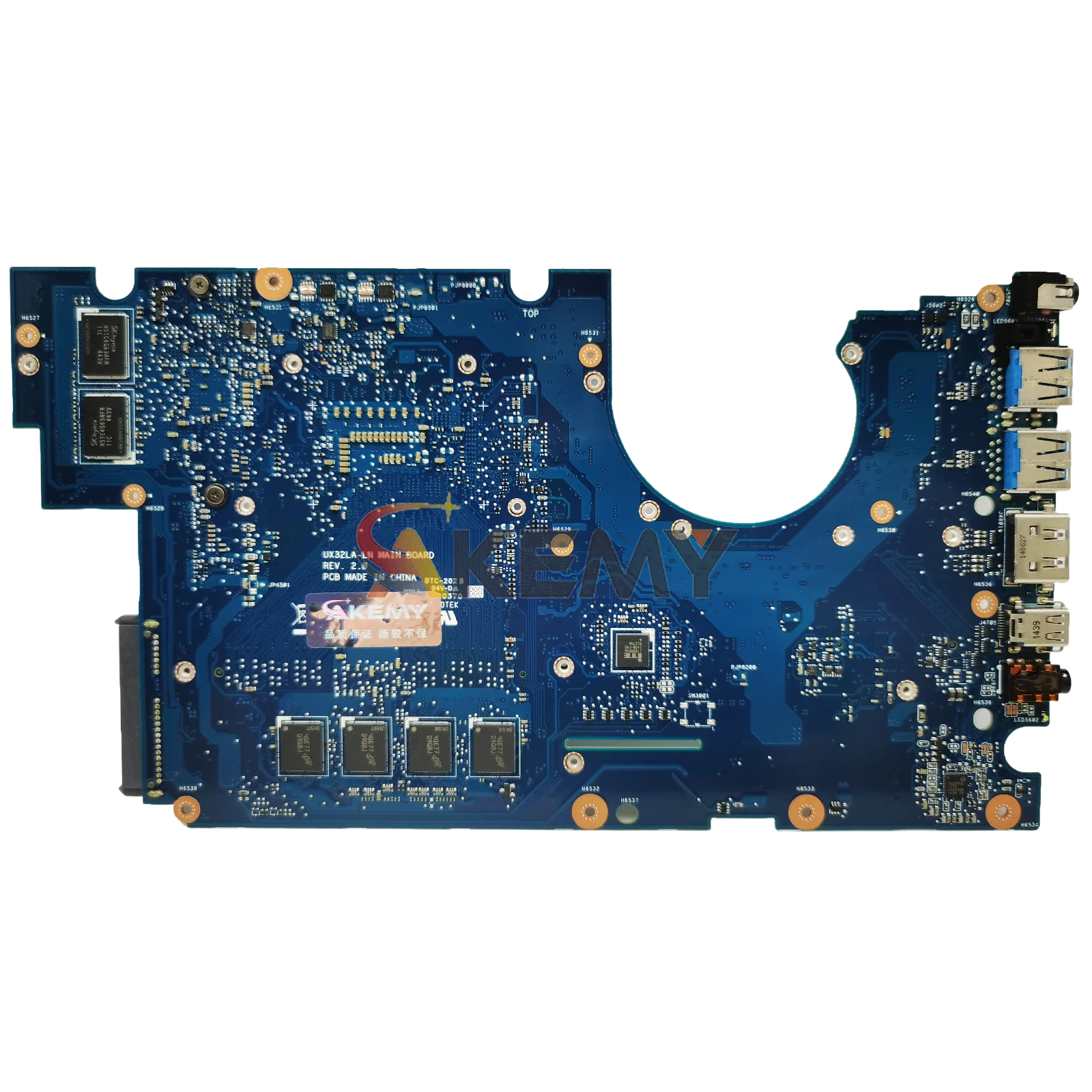Placa base para ordenador portátil UX32LN para ASUS ZenBook UX32LN UX32L BX32LA BX32LN placa base para portátil con CPU I3 I5 I7 100% pruebas OK envío rápido