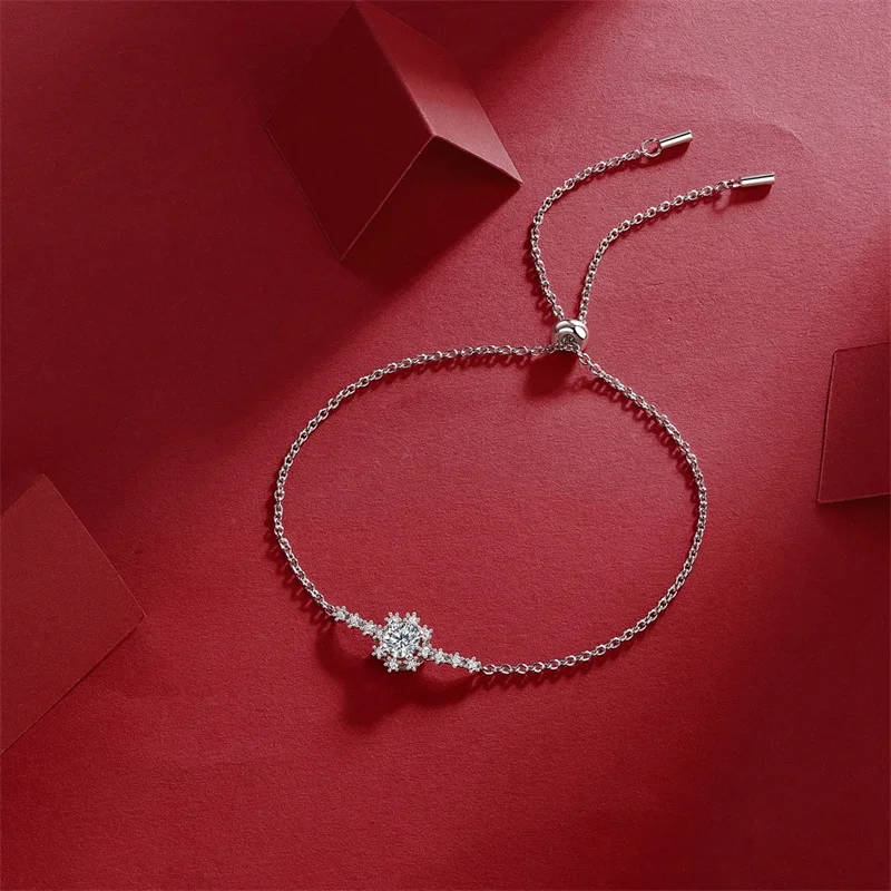 

ZFSILVER модный классический браслет из серебра 925 пробы с муассанитом и подсолнухом, подвески, женские аксессуары, роскошные ювелирные изделия, подарок L12679-5.0