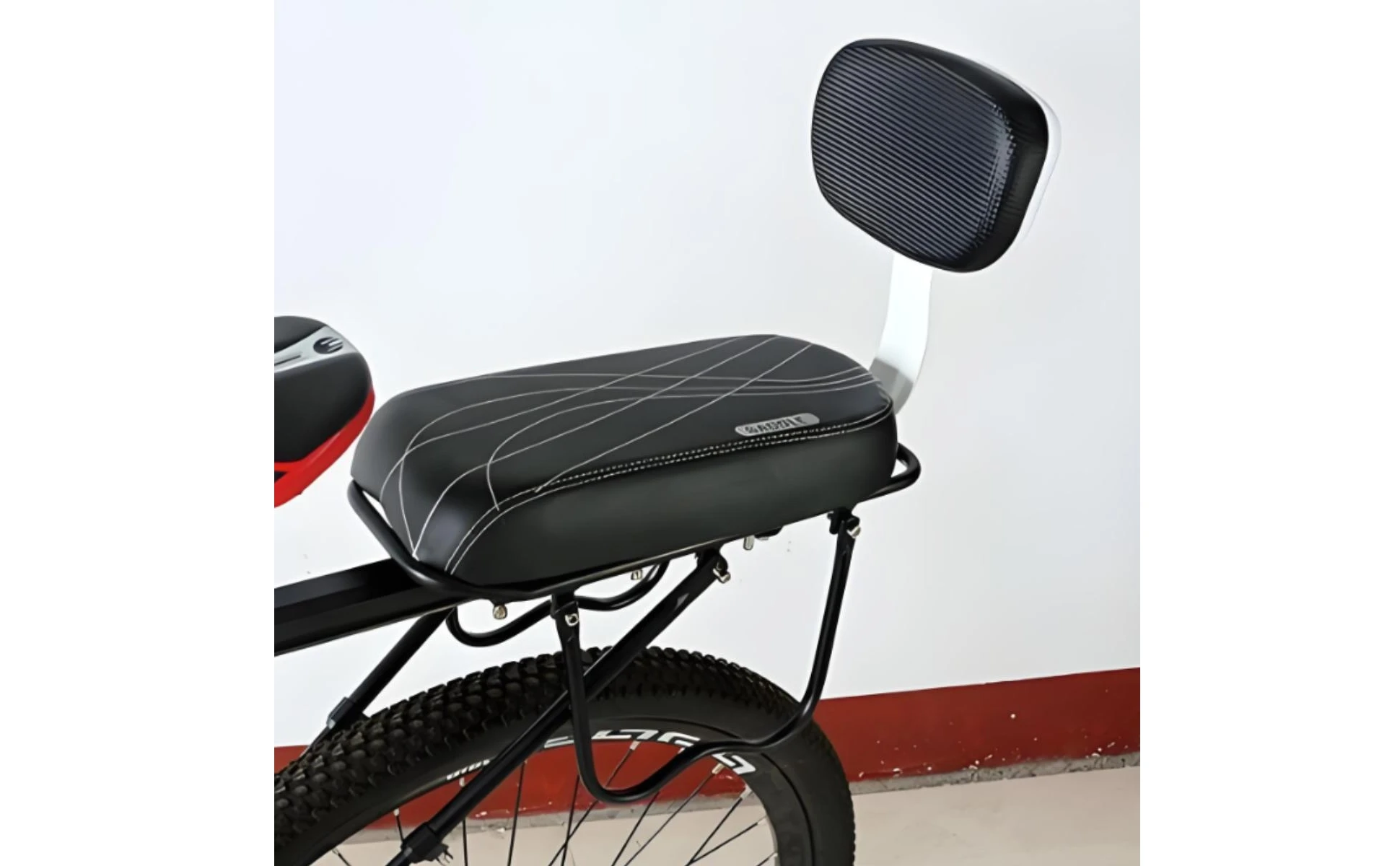 Cycle Seat with Backrest High-Elastic Sponge Rear Bike Seat Cycle Rear Cushion Washable Padded Bike Saddle Long-Lasting Cycle Seat with Backrest High-Elastic Sponge Rear Bike Seat Cycle Rear Cushion Washable Padded Bike Saddle Long-Lasting