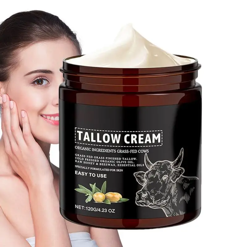 120g Beef Tallow And Honey Balm Moisturizing Body Lotion Beef Neck Balm Grass Fed Tallow Wild Honey Whipped Moisturizer