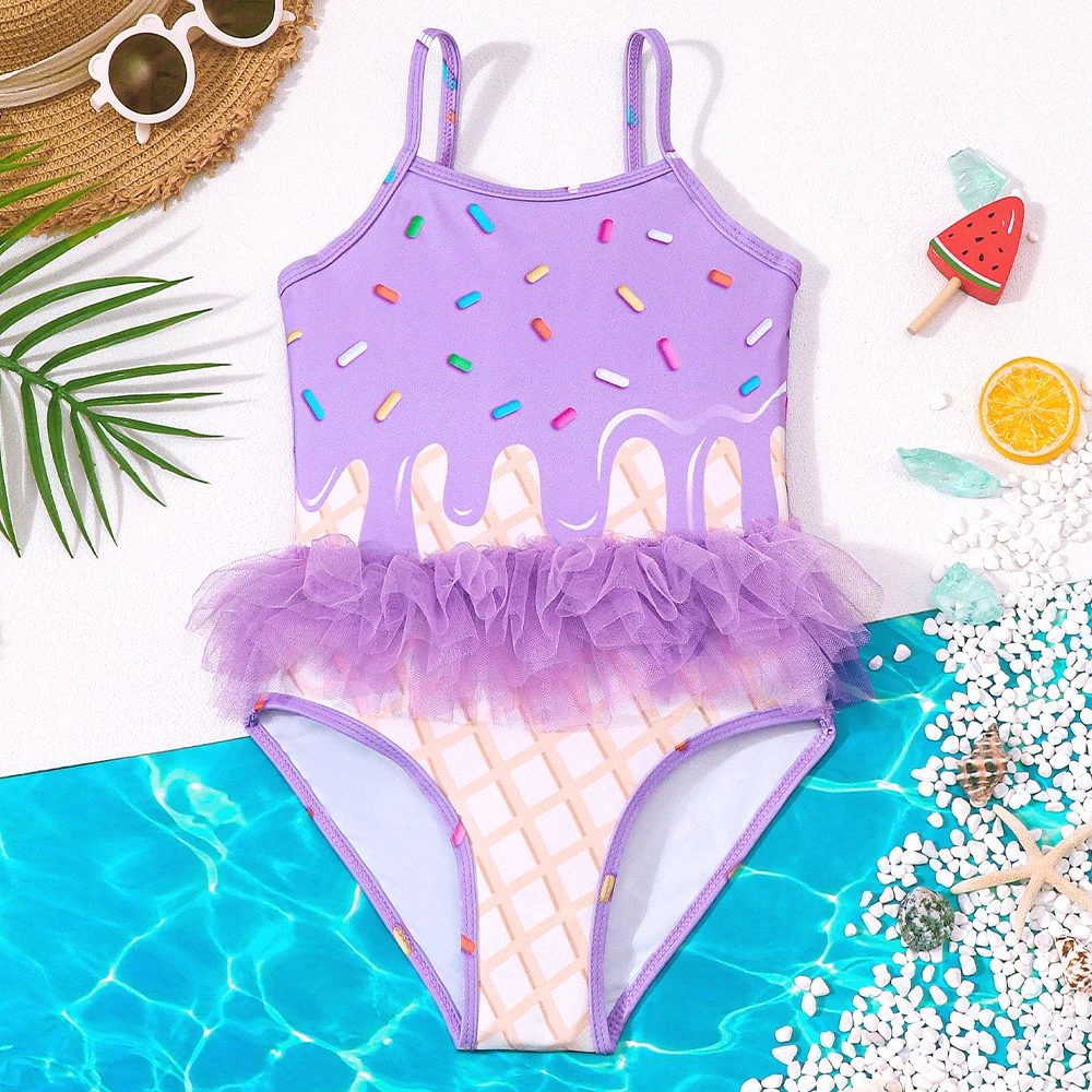 

Купальник для маленьких девочек, модный купальный костюм с принтом для малышей, летнее пляжное бикини, милый купальник-пачка, купальный костюм для водных видов спорта