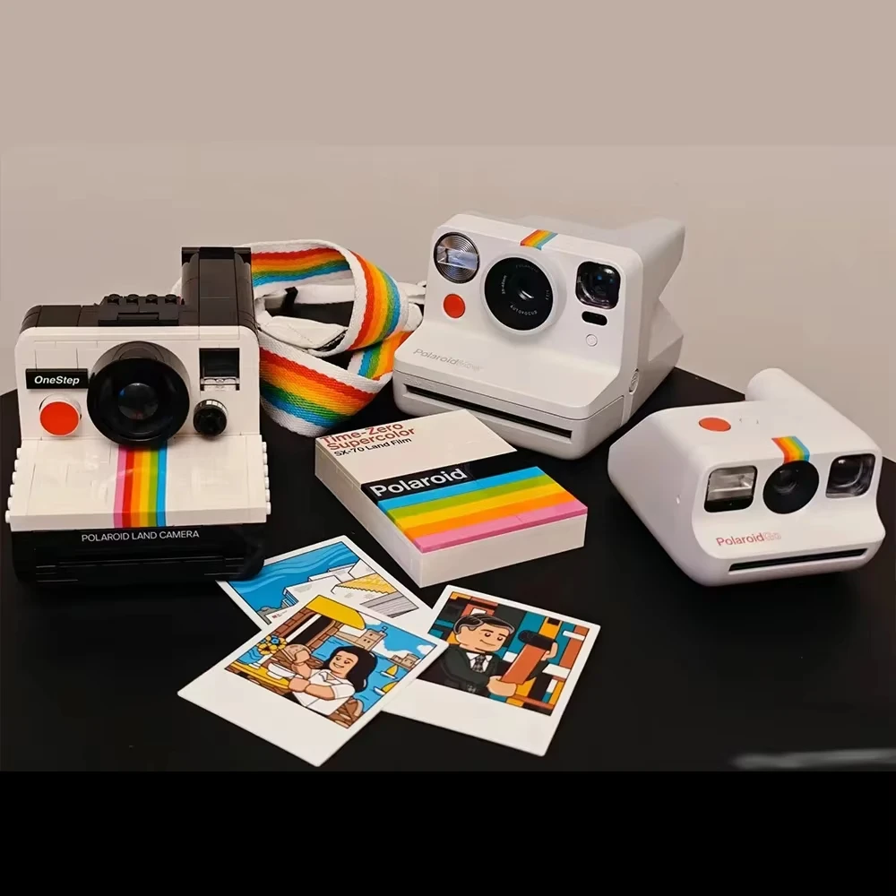 2025 new creative Sx-70 camera building blocks children's birthday Christmas gift model building kit