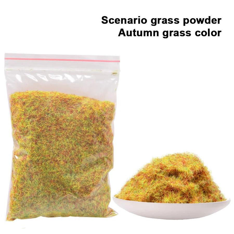 Static Grass Powder Materiais para Miniatura DIY, Sand Table Lawn, Acessório de Layout de Paisagem, 3mm, 30g por Saco