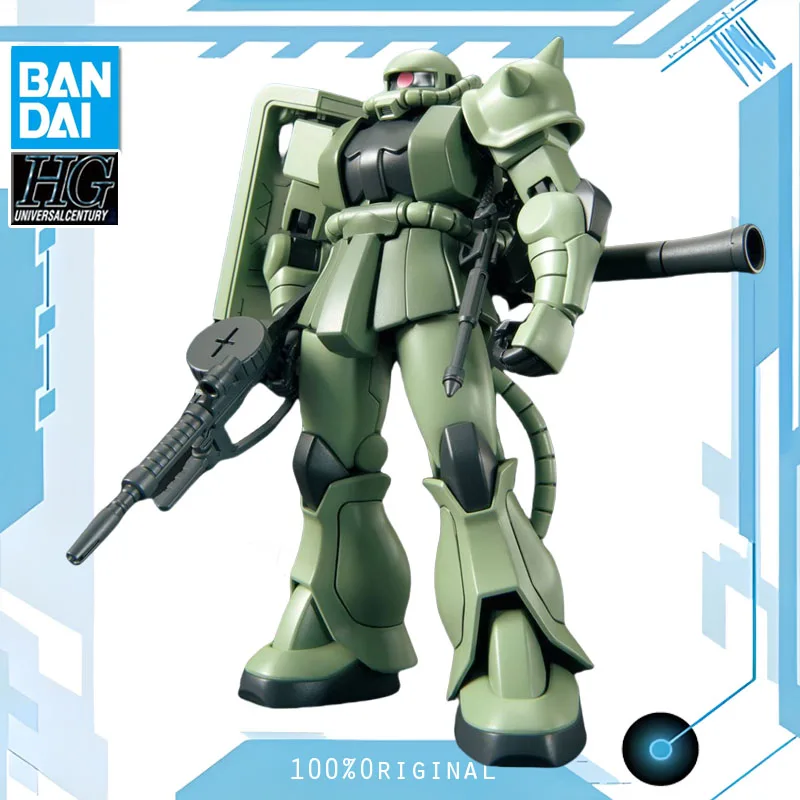 BANDAI Anime HG 1/144 MS-06 ZAKU Ⅱ New Mobile Report Gundam Model Kit Robot Quality Assembly Plastic Action Toys Figures Gift