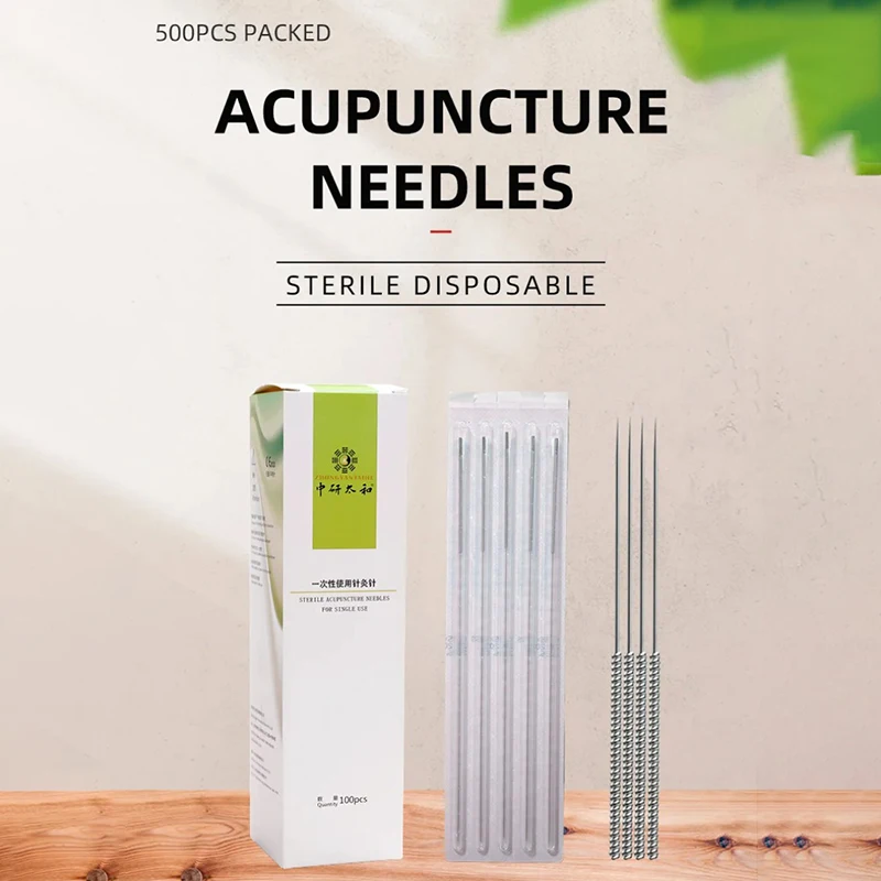 

100pcs Large Size Sterile Individual Tube Acupuncture Needles with Tube Coffee Needle Distributor Health Disposable Acupuncture