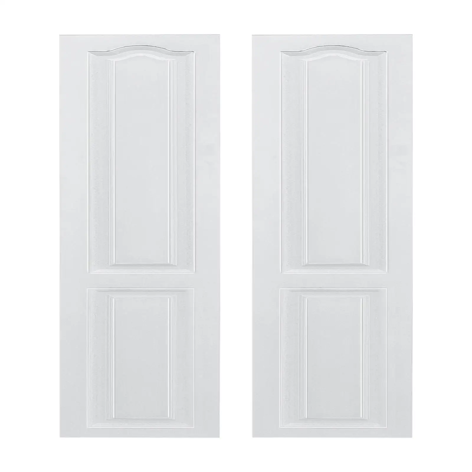 Puerta moderna elaborada con CNC de 3/4" de grosor y 76 pulgadas. x 80 pulgadas. Granero blanco de MDF