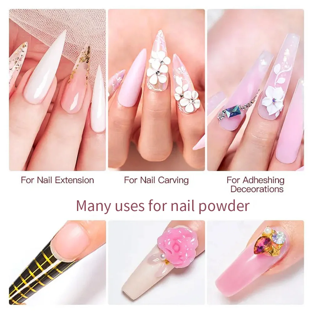 30 g Nude Glitter Acrylpulver 12 Farben 3in1 Carving Nail Art Pulver Frankreich Nagelverlängerung Kristallpulver Keine Nagellampe erforderlich