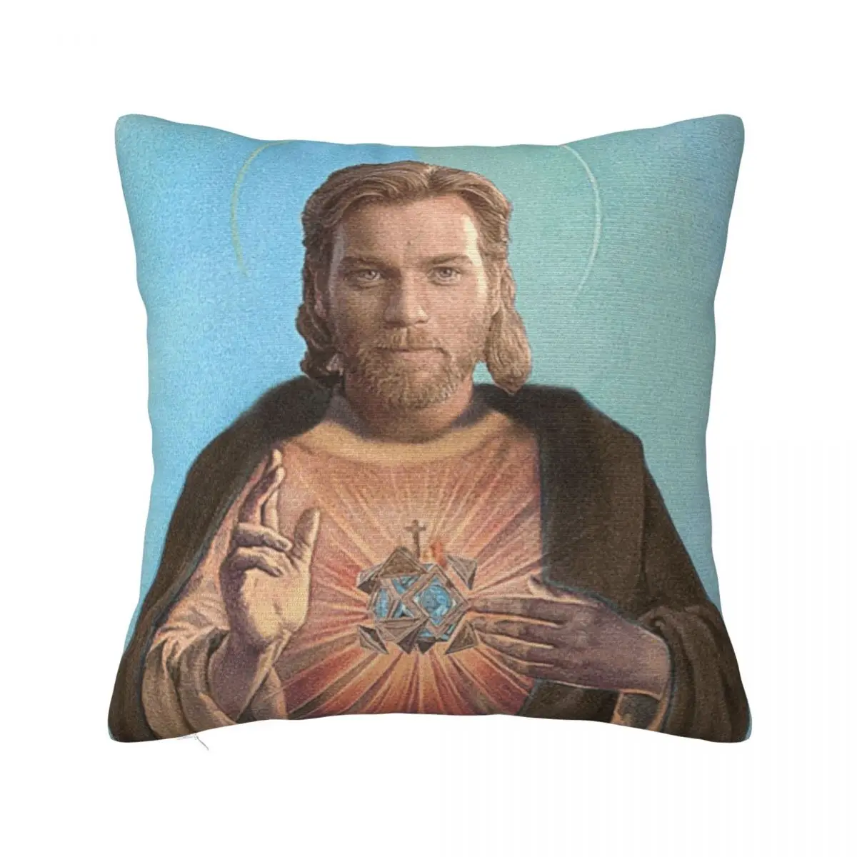 Obi-Wan Kenobi Jesus Pillowcase Soft Polyester Cushion Cover Decorations Pillow Case Cover Seat Drop Shipping 45X45cm