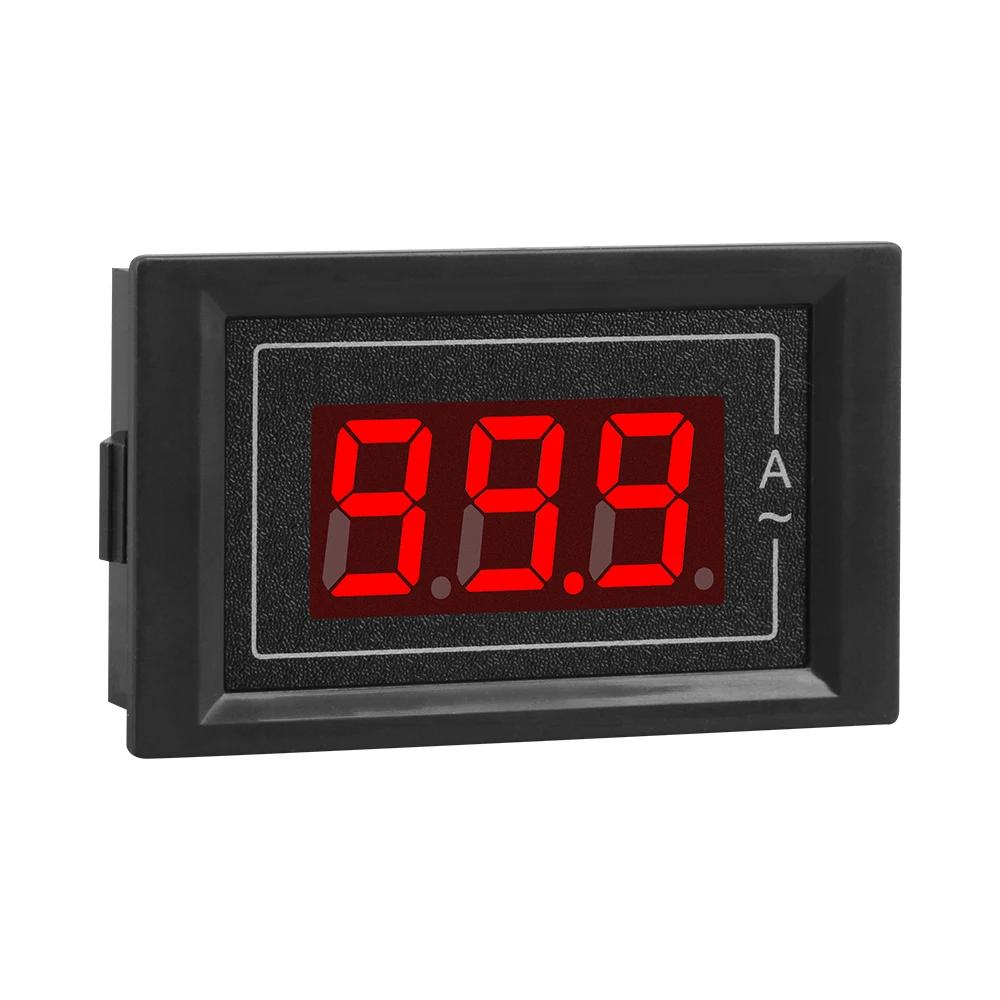 1-99.9A LED Digital Ammeter Amp Meter AC 220V 100A Current Tester Detector 2 Wire Amperage Tester Gauge with Current Transformer