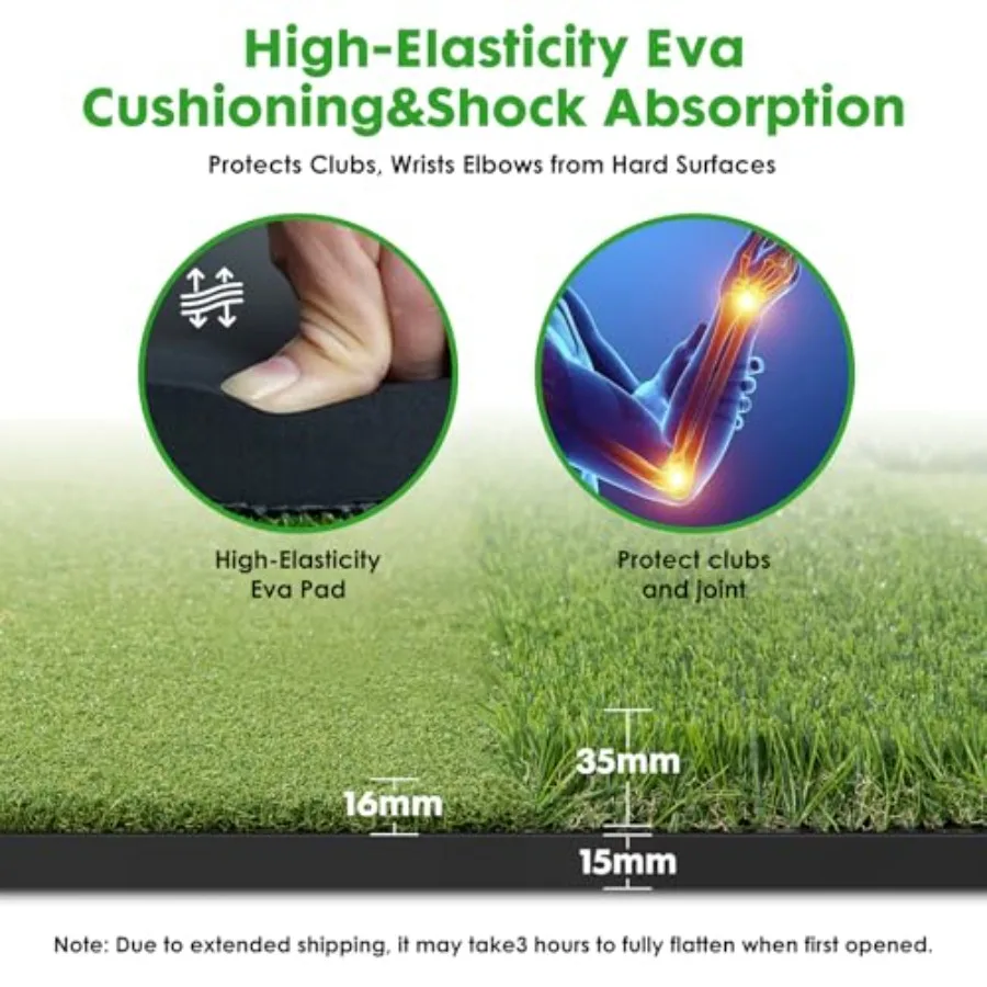 دواسة جولف DualTurf مع صينية كروية 5x4Ft 31 مللي متر سميكة جولف ضرب الحصير للداخلية في الهواء الطلق ممارسة العشب القيادة المدى الحصير ل