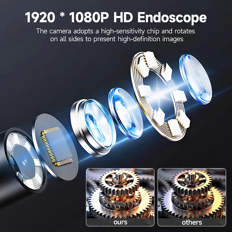 Dearsee Articulating Borescope Camera with Light 4.3 Inch Two-Way Industrial Endoscope Inspection Camera