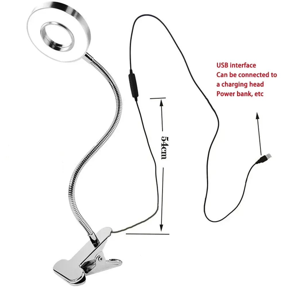 Lupe mit Licht 5X, 3-Modus dimmbares LED-Licht für Bettwäsche, Basteln und Werkbänke