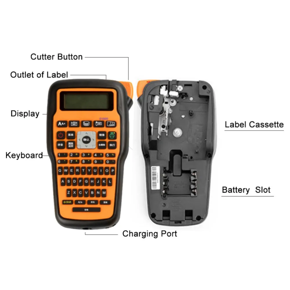 Mini Commercial Ribbon Portable Printing Machine Color E1000 Pro 3.5mm-12mm Handheld Industrial Heat Transfer Label Printer