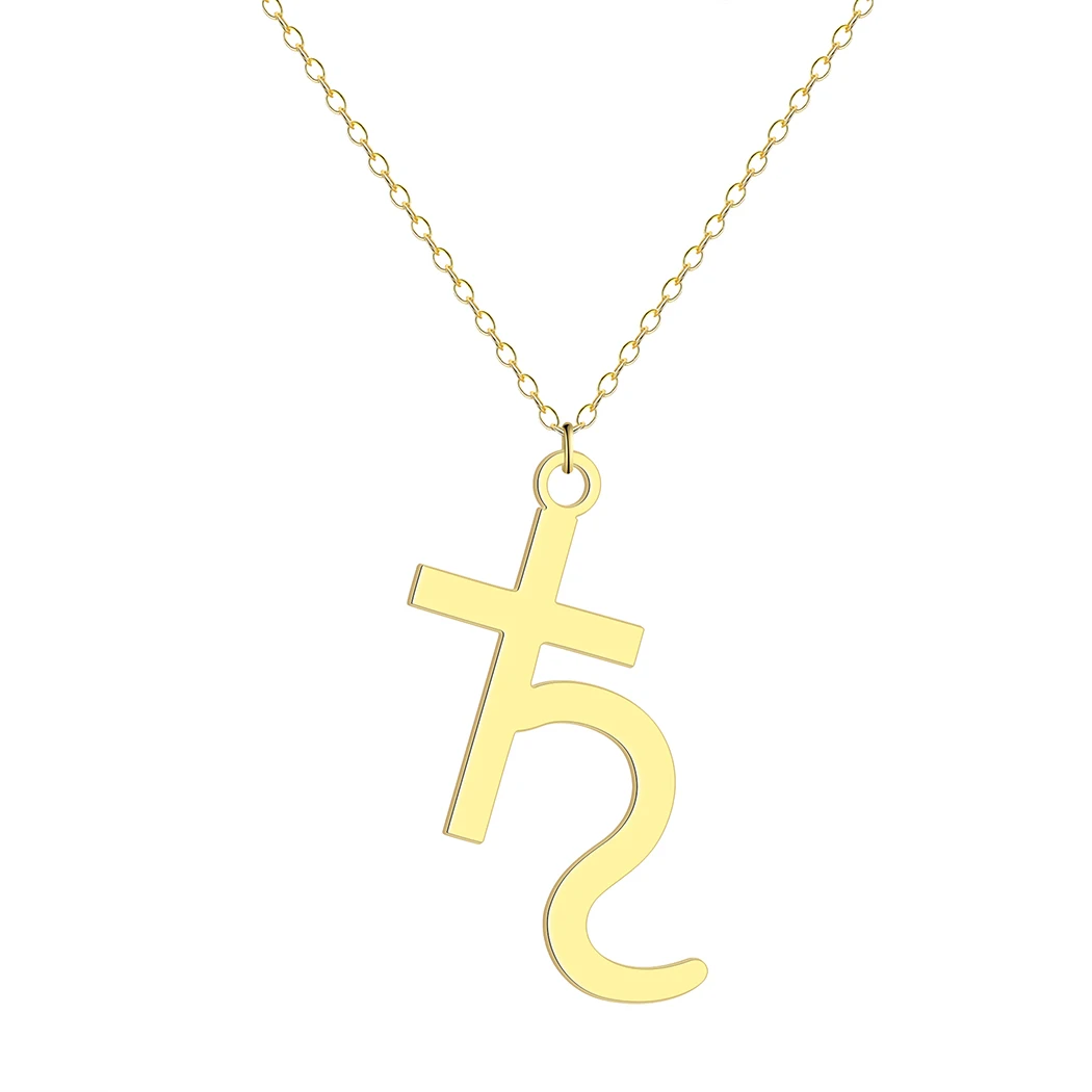 Stainless Steel Dainty Saturn Seymbol Necklace Saturn Planet Gold Plated Necklace Saturn Planet Charm Chain Saturn