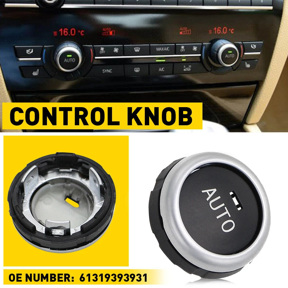 1 Set Car Console Knob Car Control Knob Button Cap Car AC Knob Cover Auto Accessorie for BMW X5 2014-18 X6 2014-2019 61319393931