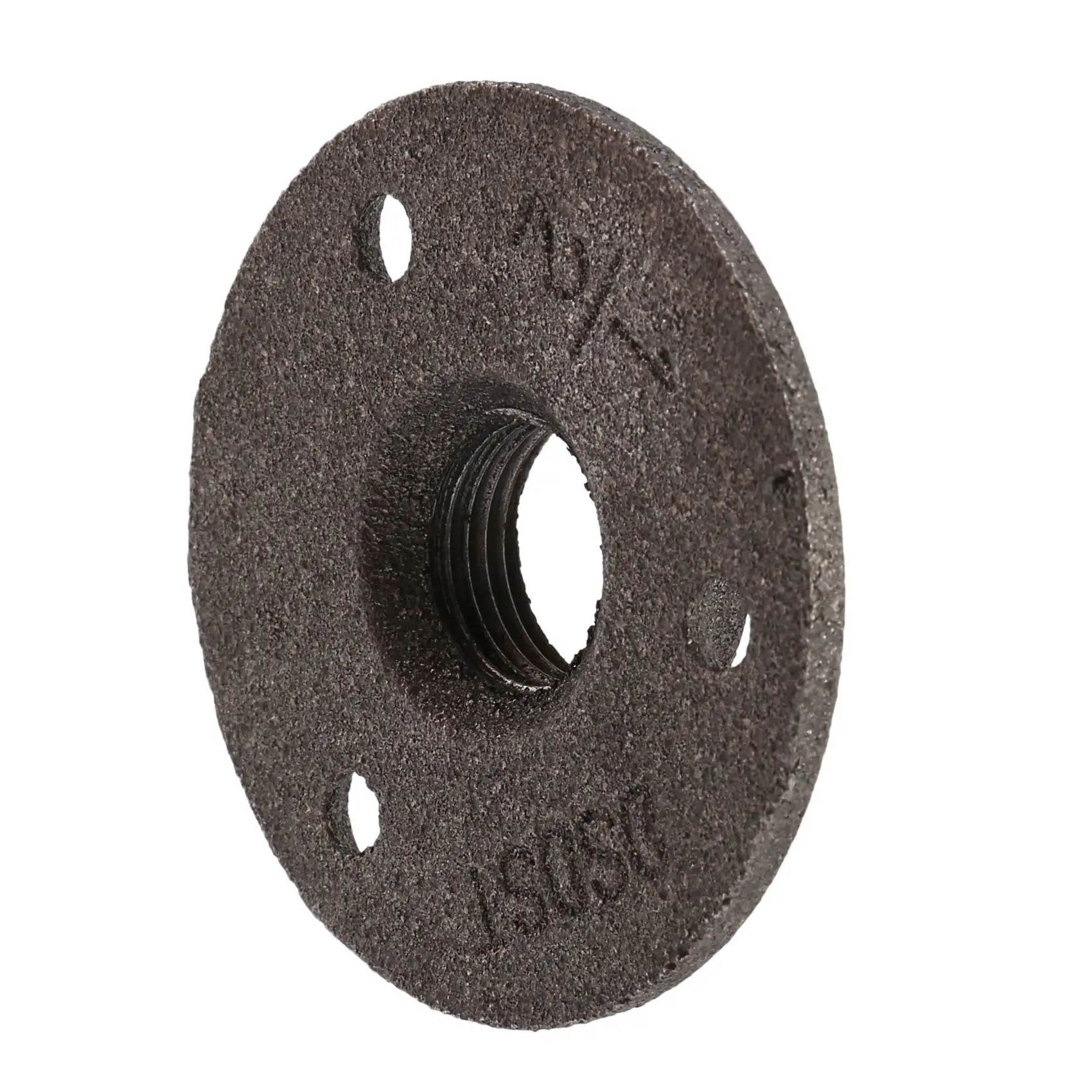 B50C 1/2 Inch Black Cast Iron Pipe Fittings Floor Flange BSP Threaded