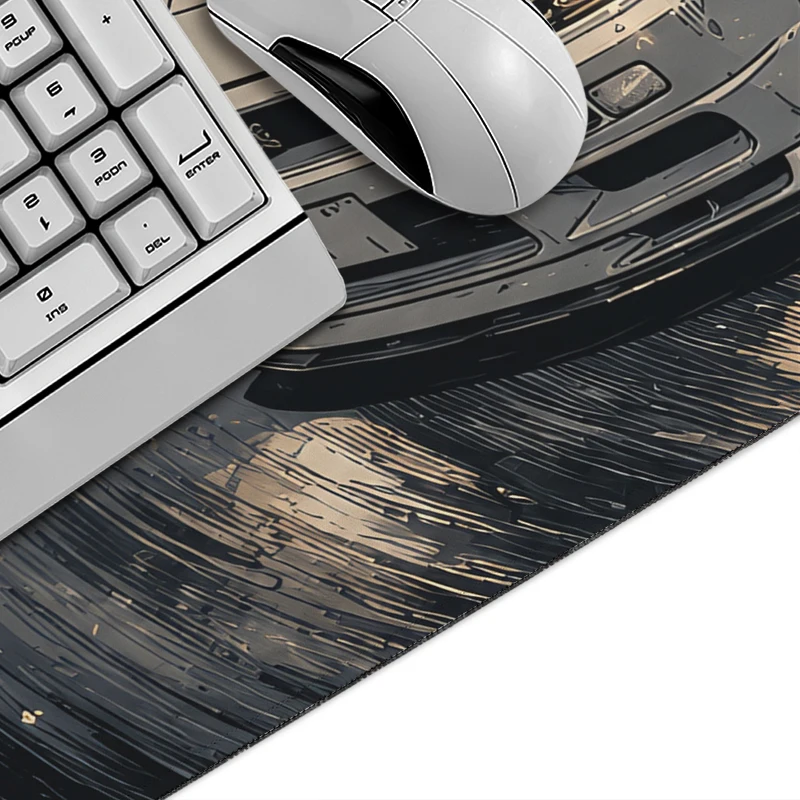 Dark Rainy Road Race Cars Mouse Pad Gaming XL Home Computer HD Mousepad XXL Desk Mats MousePads Soft Carpet Office Table Mat