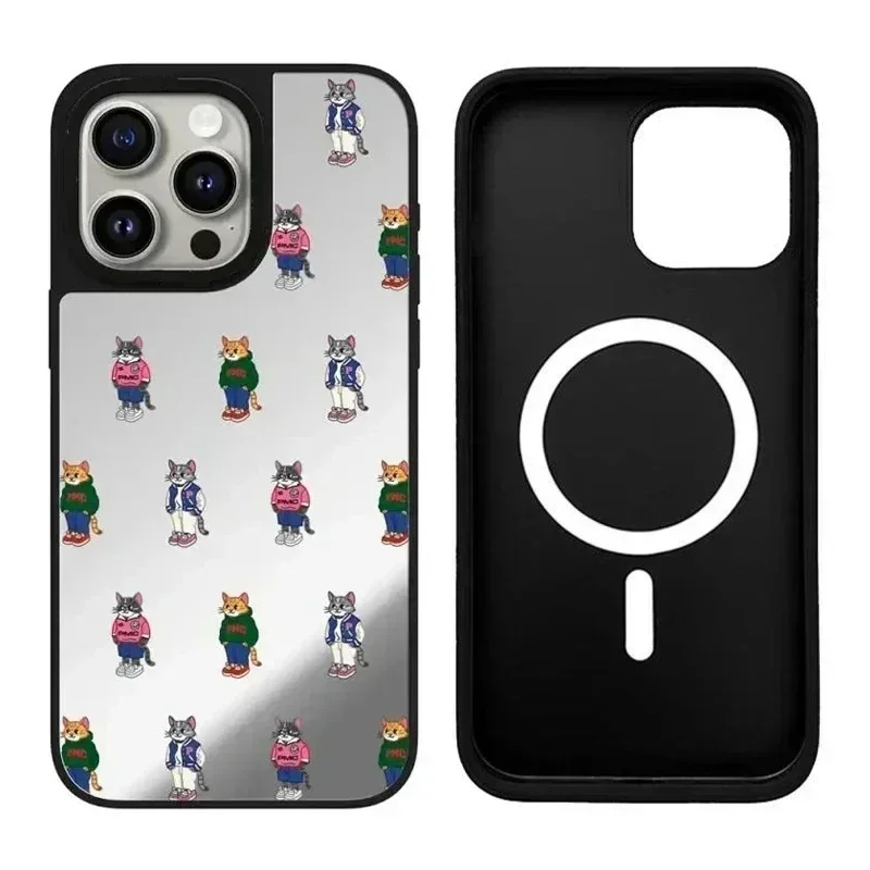 

Cartoon Bomb Dice iPhone 11 12 13 14 15 Pro Max Mirror Surface MagSafe Case Cover Shell