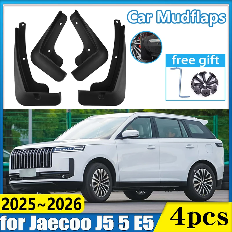 

Автомобильное крыло переднего и заднего колеса для Jaecoo J5, аксессуары E5 5 EV 2025 2026 2027, брызговики, брызговики, автоматические брызговики, защита