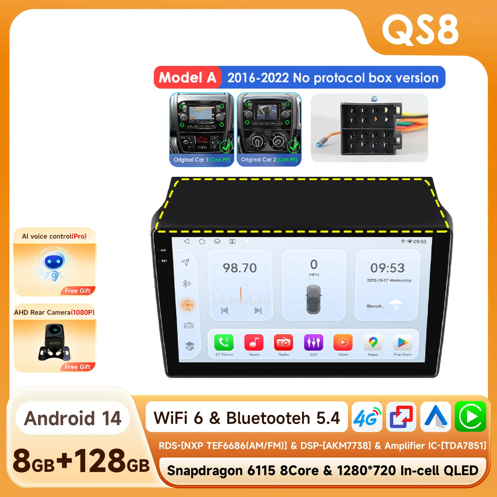 Qualcomm 8 Core 360 ° Camera CarPlay Android Auto 2 Din Autoradio Voor Fiat Ducato 3 Citroen Jumper 2 Voor Peugeot Boxer 2 2016-2020
