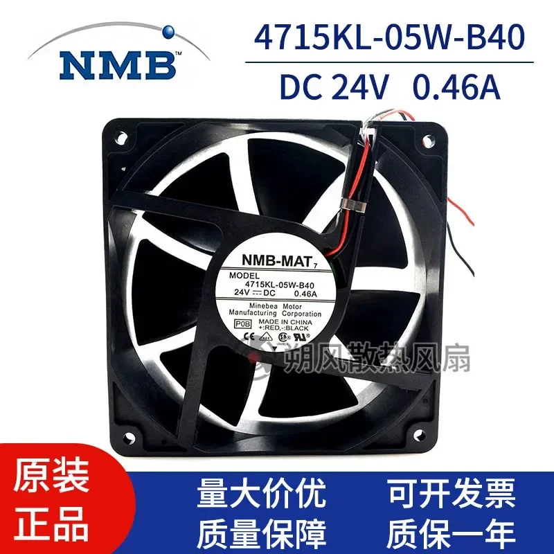for NMB 4715KL-05W-B40 12038 12CM 24V 0.46A Inverter Large Fan Cooling Fan