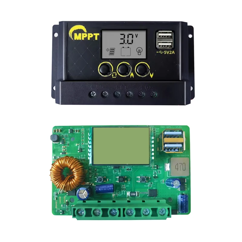 MPPT Solar Charge Controller 12V/24V-5A, Supports Battery-Free Operation, Lithium Battery Activation & 0V Start-Up, 0.15KG, IP34