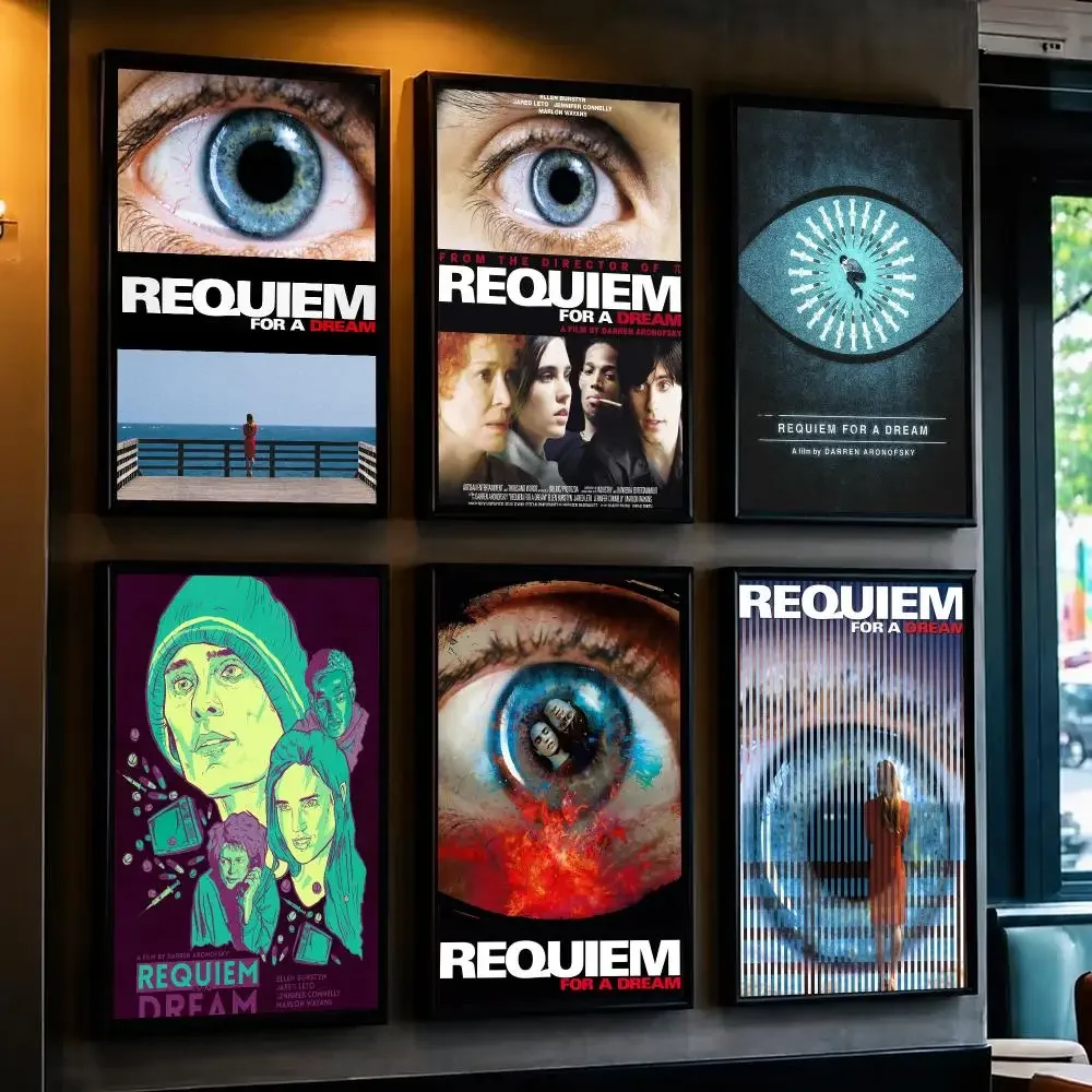 classic movie R-Requiem for a Dream-M Poster Removable Wall Sticker for Home Cafe Bar Office Interior Decor