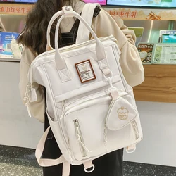 2 In 1 Pcs Sets Fashion Women Backpack Large Capacity School Bag For Girls Trendy Nylon Waterproof Travel Bagpack mochila 2022