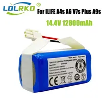 NEW Original 14.8V 12800mah Lithium Battery For ILIFE A4 A4s V7 A6 V7s Plus Robot Vacuum Cleaner INR18650 M26-4S1P battery