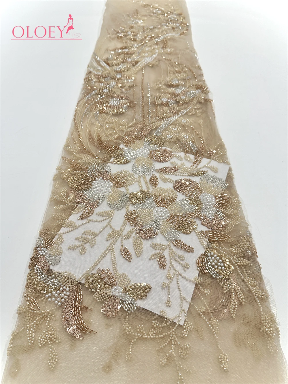 Nowa, ekskluzywna francuska koronka haftowana, ciężka, dla pana młodego, afrykańska nigeryjska tkanina z cekinami na ślub.