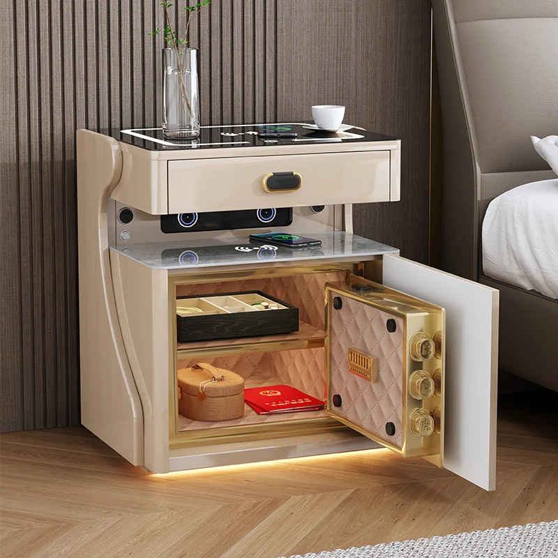 

Bedside table, safe, integrated high-end multi-function hidden bedroom, bedside safe