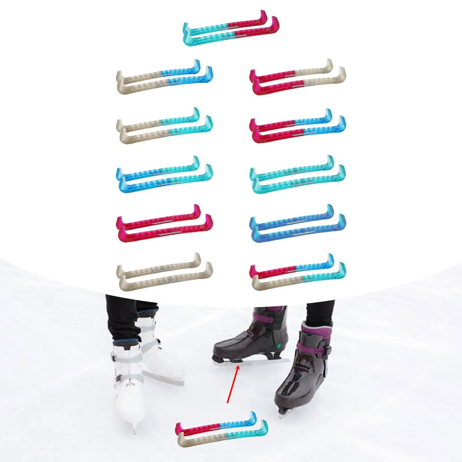 قطعتان من أغطية حماية التزلج على الجليد لرياضات الهوكي على الجليد