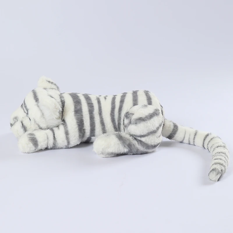 

Реалистичные плюшевые игрушки Снежный Тигр 30/45/60 см, имитация диких животных, белый король леса, кукла, подарки на день рождения для детей