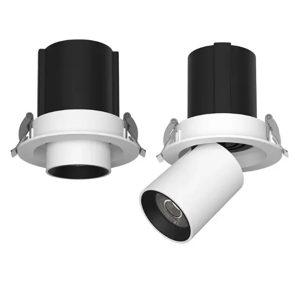 Factory Outlet All-aluminum Anti-glare Embedded Telescopic Ceiling Light Downlight Spotlight for Indoor Lighting