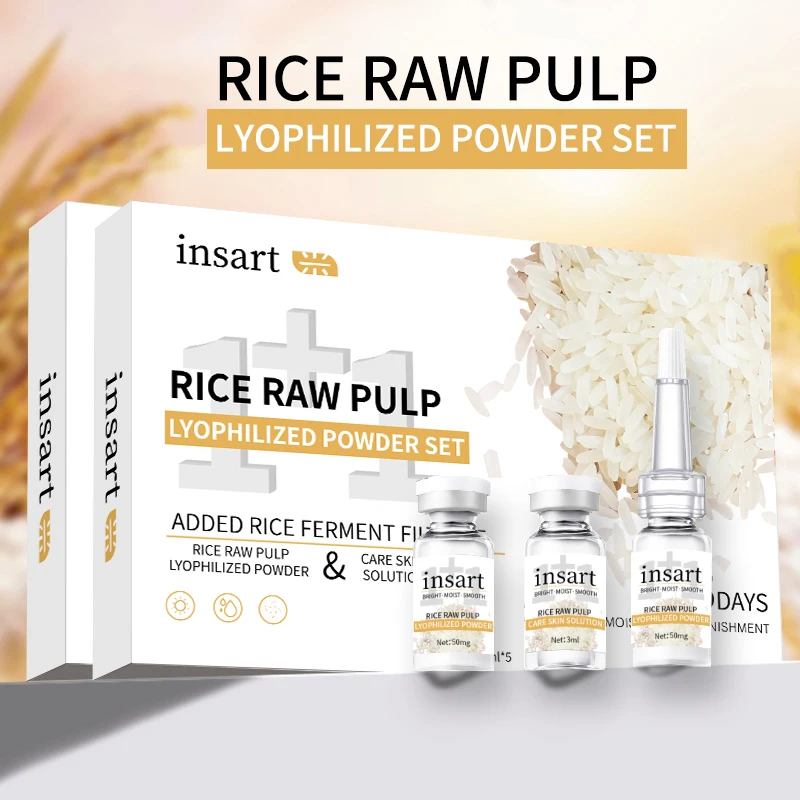

2 Boxes Rice Raw Pulp Freeze-Dried Powder Skincare Set, Moisturizing, Holiday Gift for Women