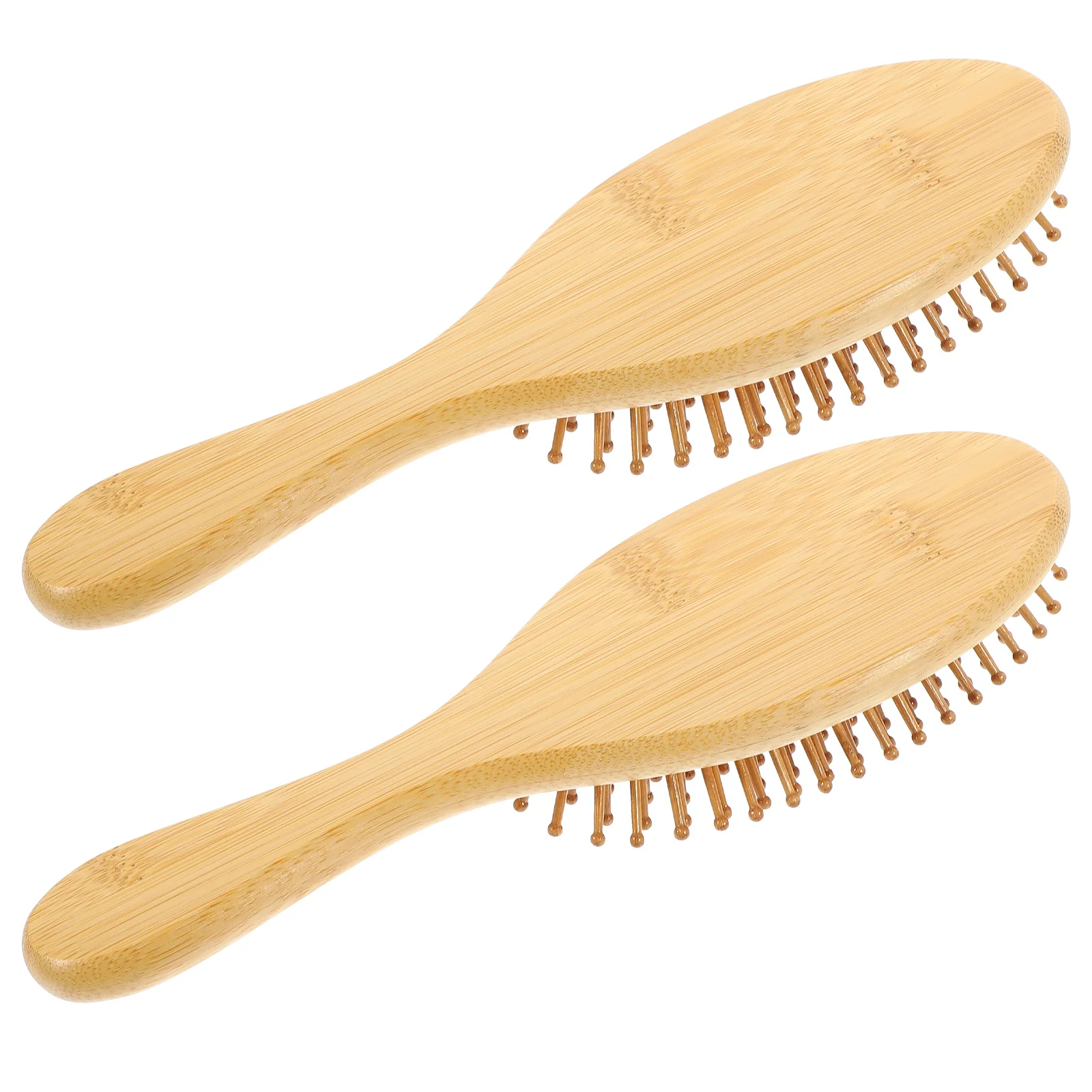 

2Pcs Bamboo Massage Scalp Comb Anti-Static Wooden Bristles Stimulates Blood Circulation Relieves Headache Bamboo Comb and Brush
