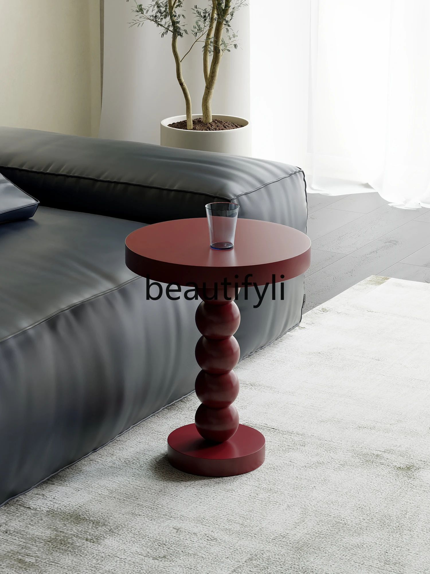 Side table creative sofa coffee French small round table living room household corner table