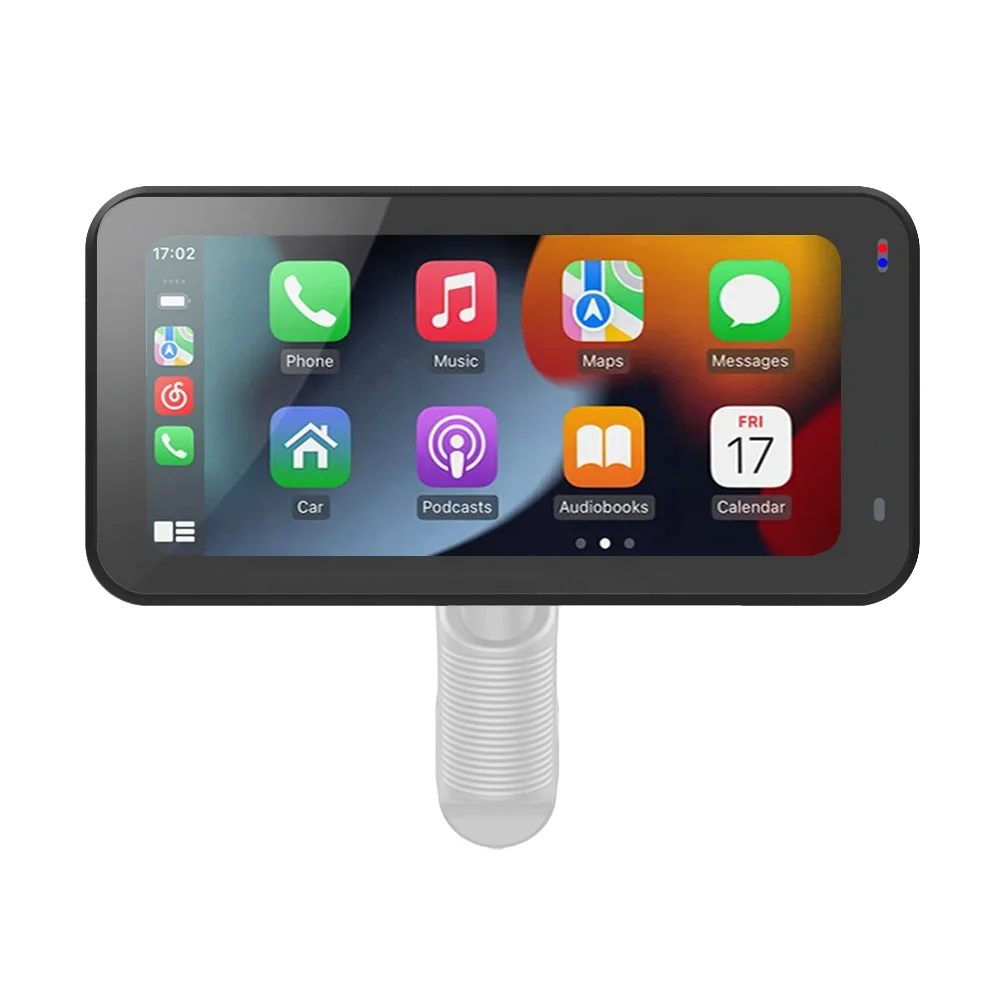 Waterproof GPS Navigator with Front Back Camera Wireless Carplay Android Auto Smartphone Monitor for Motorcycles