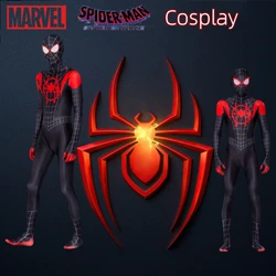 Spiderman Cosplay Costume Spider Man Into The Spider Verse Miles Cosplay Bodysuit Jumpsuits Halloween Costumes for Kid and Adult