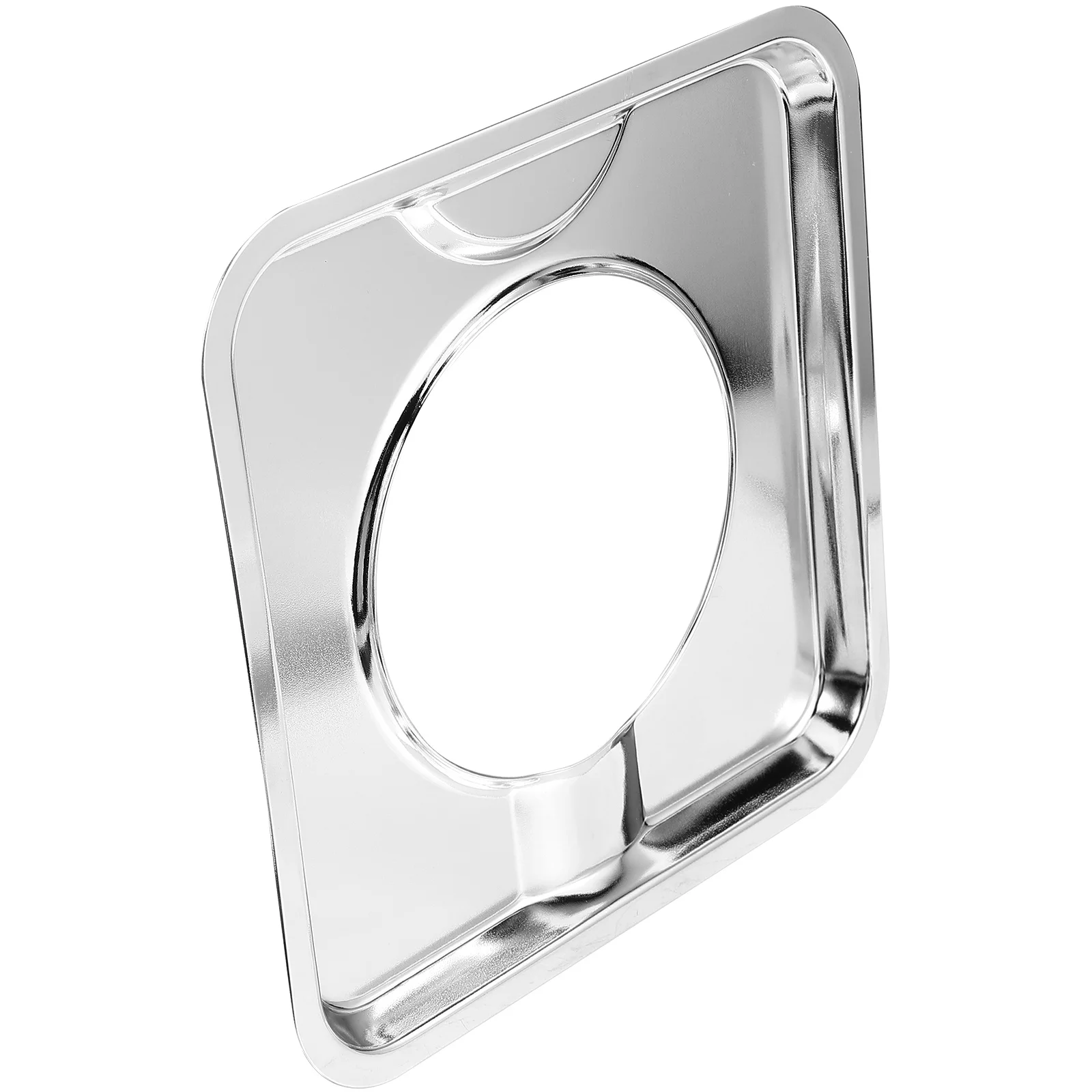 

Gas Stove Drip Pan Electric Burner Pans for Number Bowl Covers Iron Plating Tray Non-curling Edge