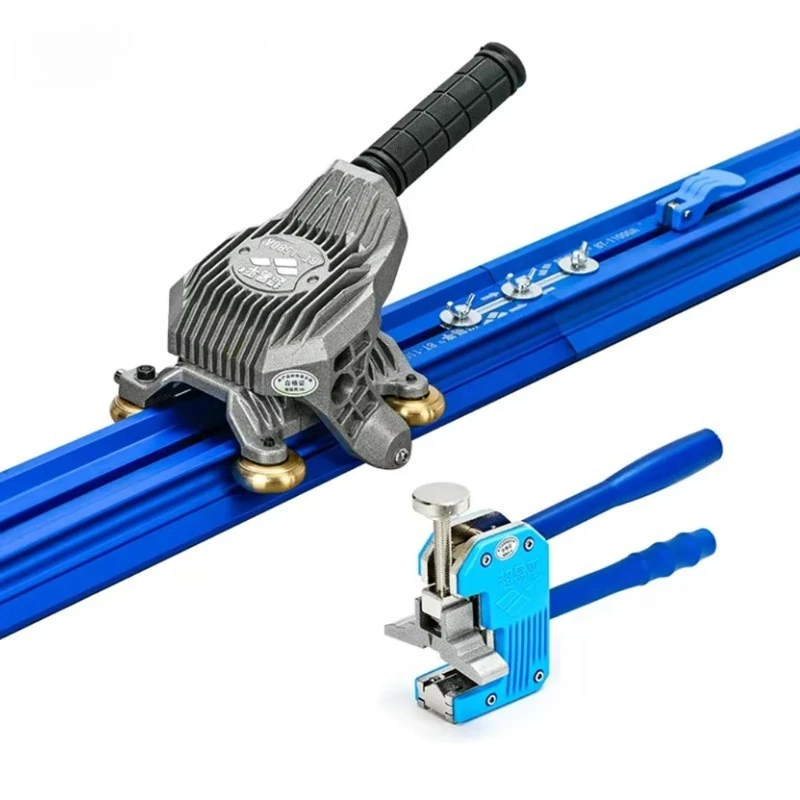 Large Format Rock Slab Manual Cutting Tool, 2.2-3M Tile Push Cutter with Built-in Suction Cups, 2026 New Model