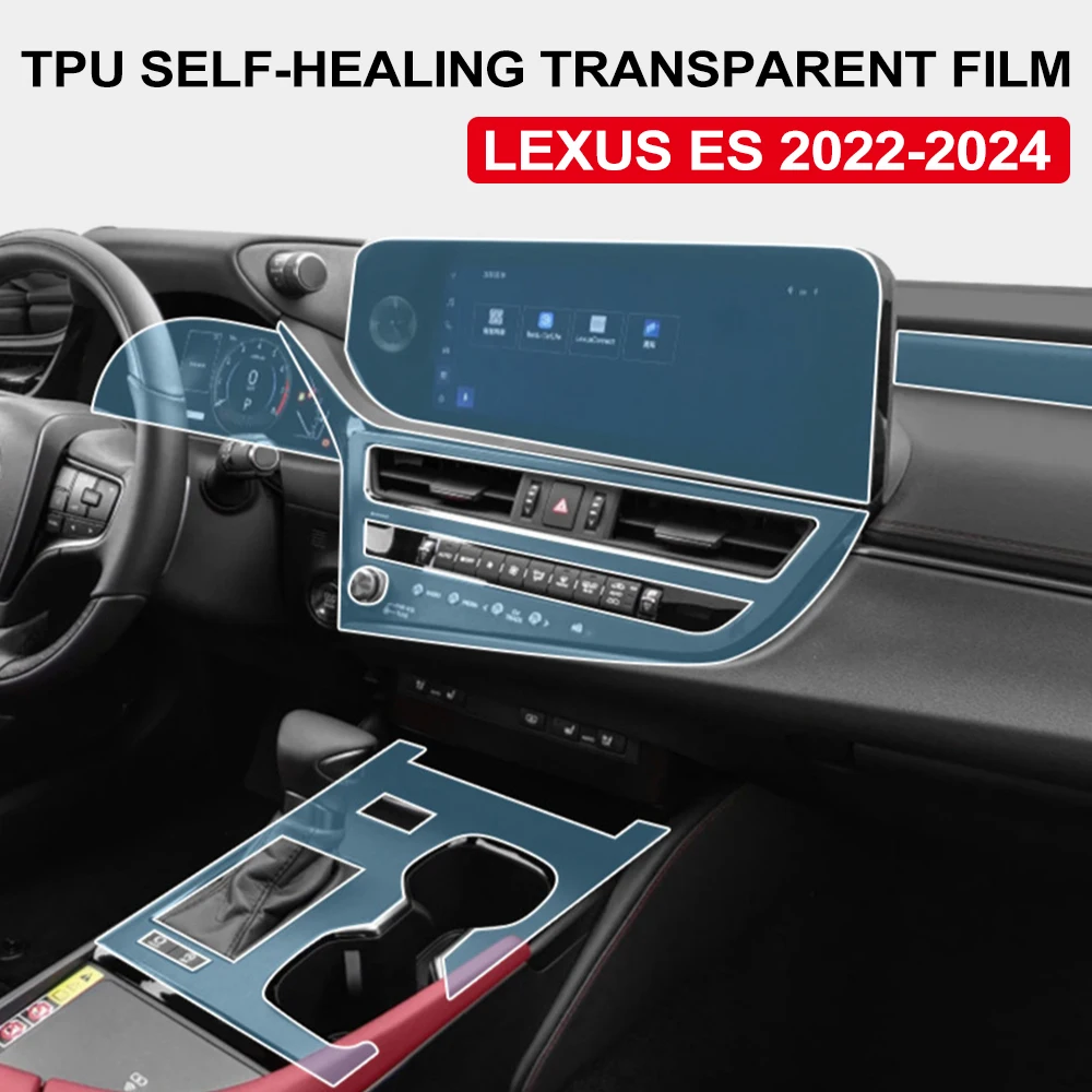 Car TPU Protector Film for LEXUS ES 2022 2023 2024 Auto Interior Center Console Media Dashboard Navigation Cover Accessories