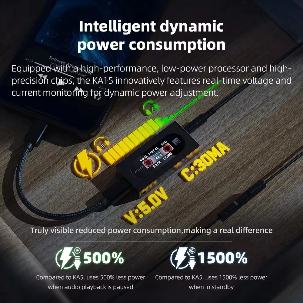 محول الصوت ، مكبر صوت HiFi DAC ، سماعة رأس محمولة ، مضخم طاقة مع حقيبة ، KA15 ، way ، way ، way ،