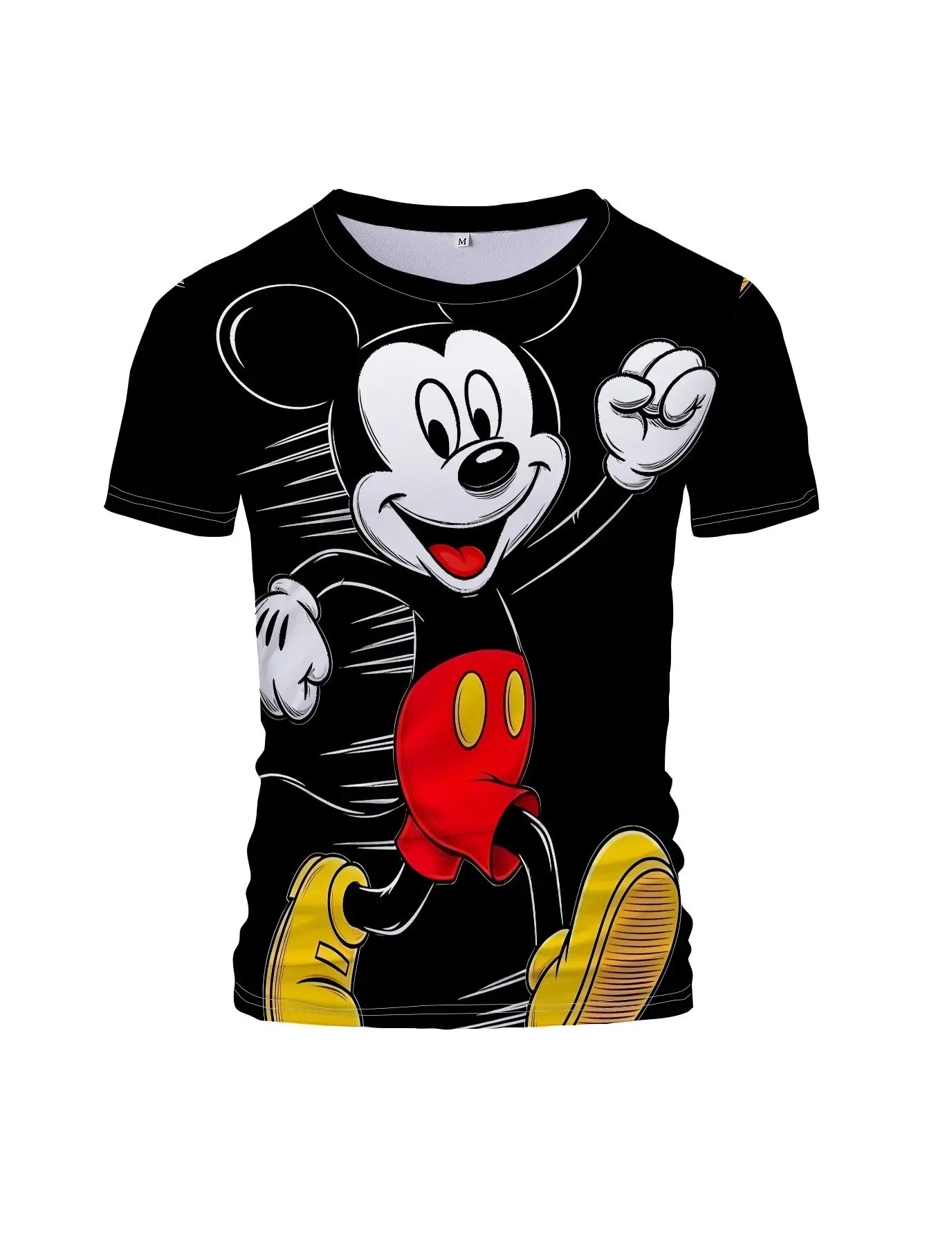 Men's T-shirt Mickey and Friends Cute Striped White Team 3D Women's T-shirt Mickey Mouse Birthday Gift Fan Exclusive view 2