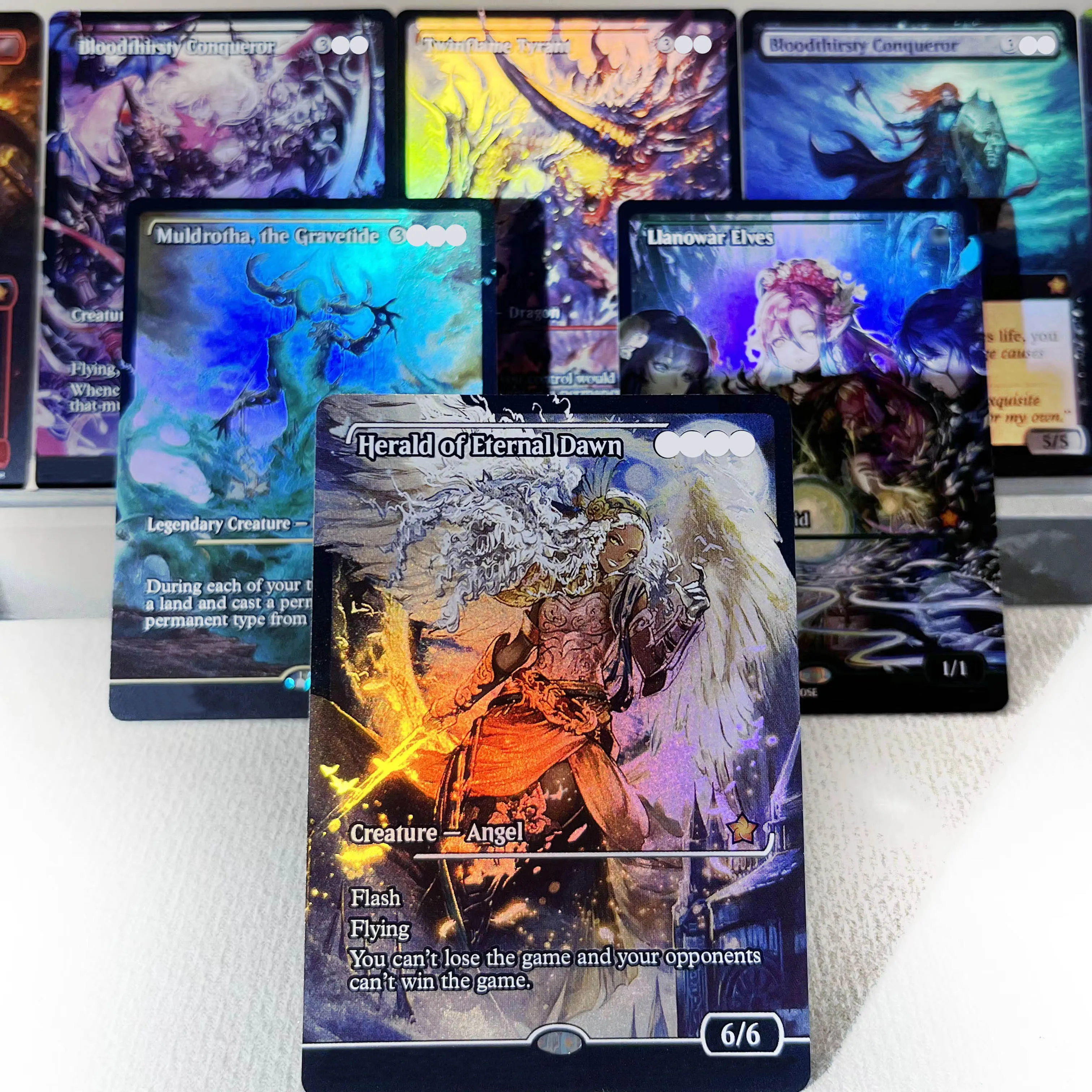 TDM DEF PSPL J25 INR FOIL6-02 Tcg cartões mágicos proxy Elspeth, Storm Slayer Radiant Lotus Terror dos Picos reunir