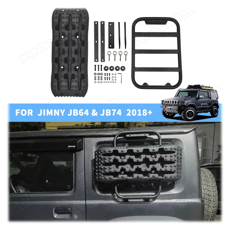 Side Ladder Escape Sand Recovery Track Board Bracket For Jimny Suzuki Jb74W Jb64W 2018 2019 2020 2021